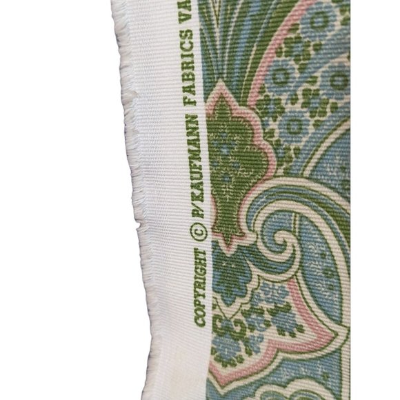 P Kaufman Fabric Drapery Fabric Paisley Drapery Abstract Green 10 Ft 3.3yds - Picture 4 of 6